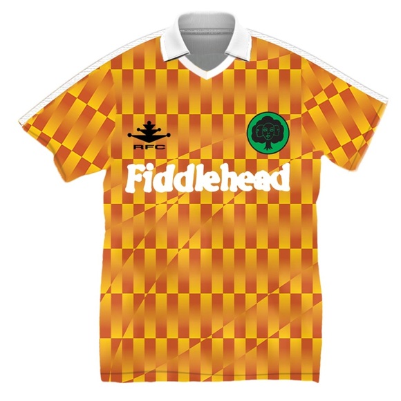 Fiddlehead Men’s Collared Soccer Jersey in Yellow/Orange Multi Size M - Picture 1 of 6